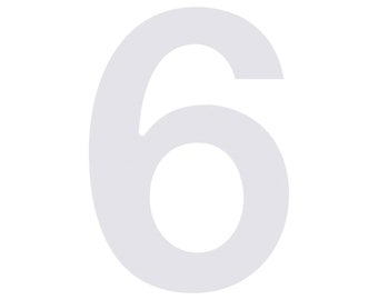 Numéro de la maison '6' Blanc