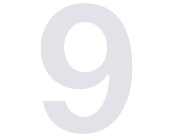 Numéro de la maison '9' Blanc