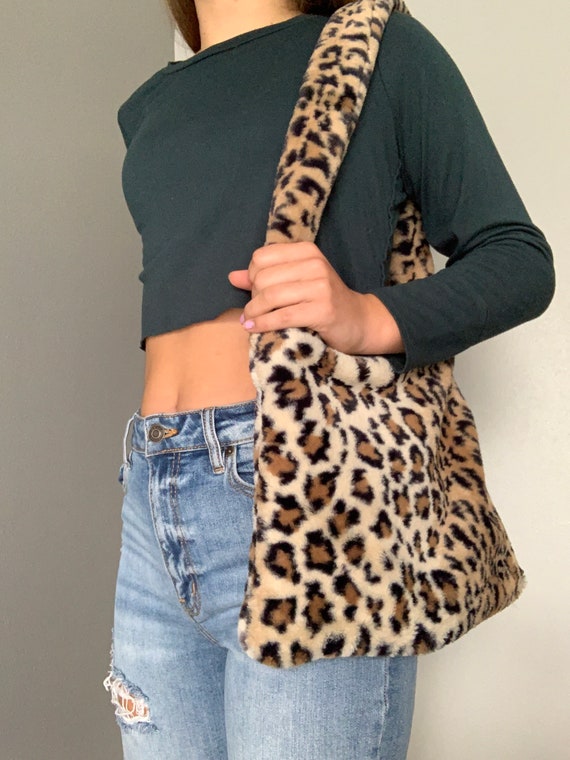 Fluffy Cheetah Bag - Etsy