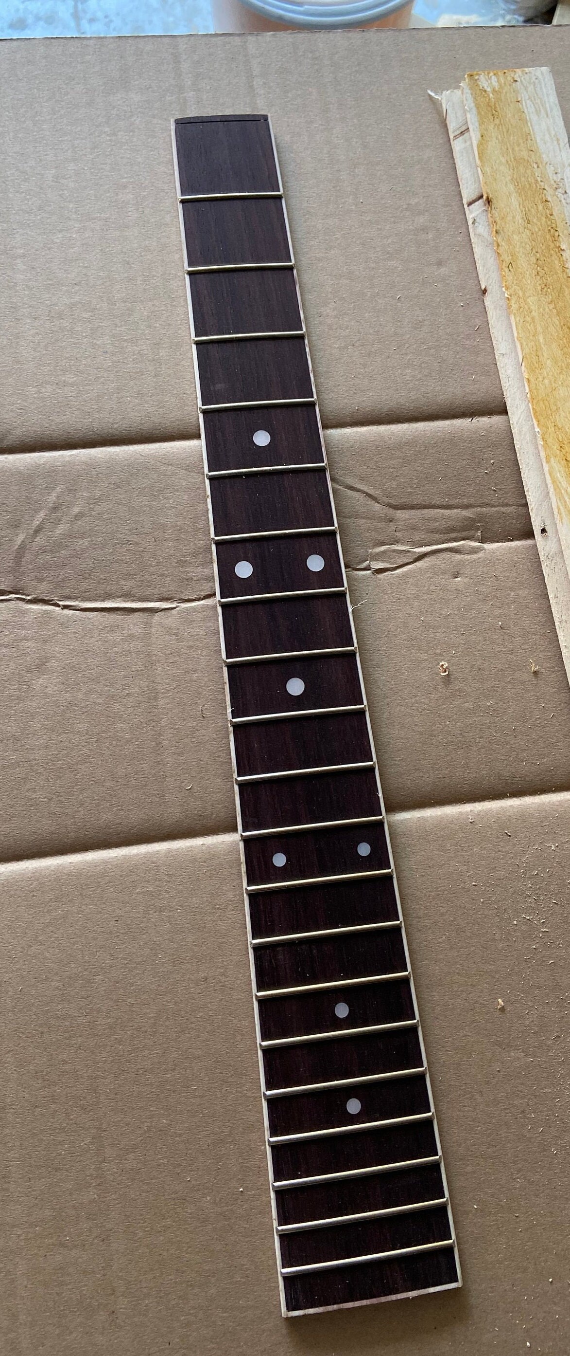 Rosewood Electric guitar fretboard. Fully bound fretted and Etsy
