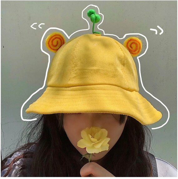 pastel yellow bucket hat