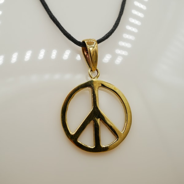 Pendant chain Peace. Recycling upcycling handmade from Cambodia. Was made from melted down bullet casings.