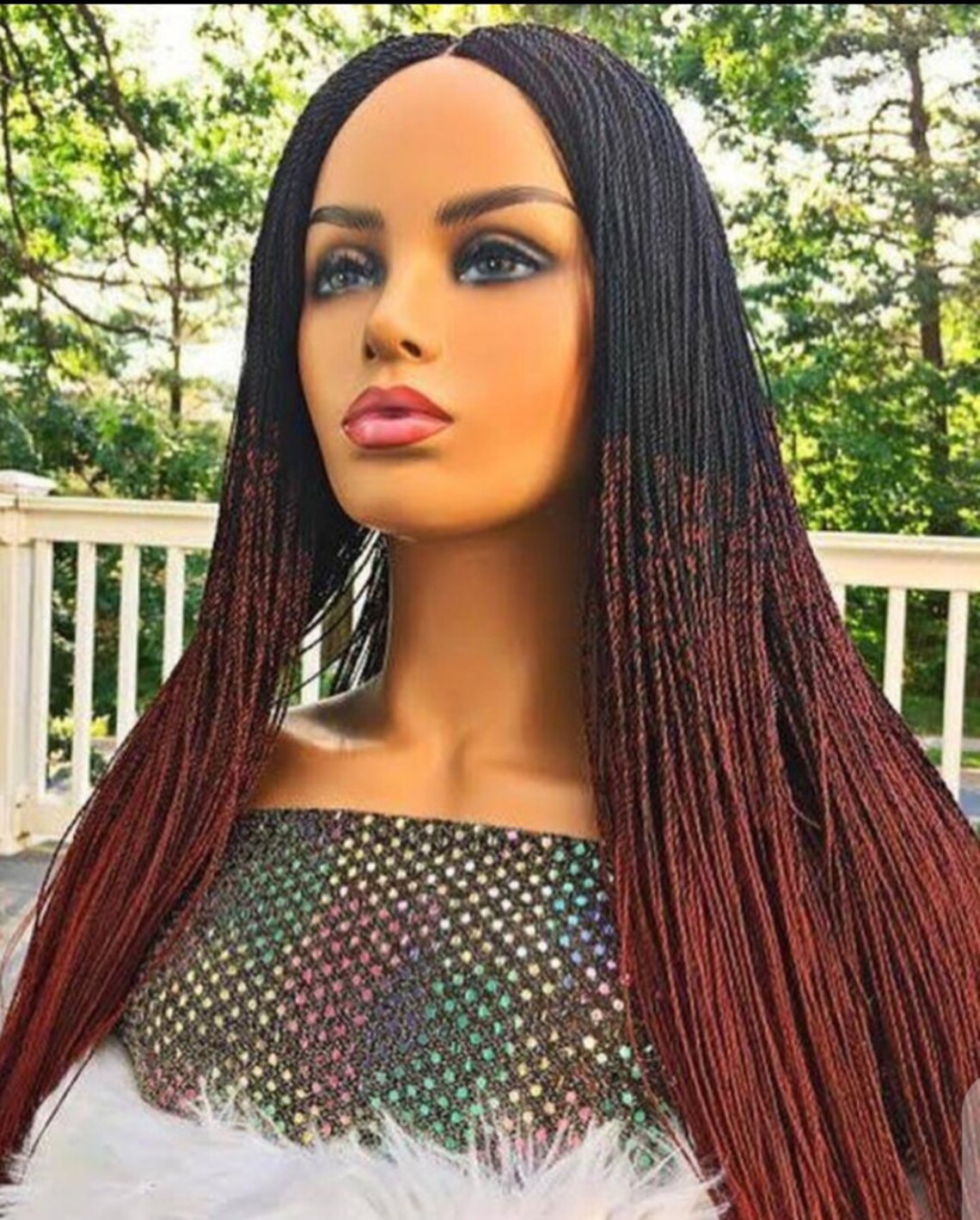 Box Braid Wig Lace Closure Wig Wig For Black Women Braided Etsy