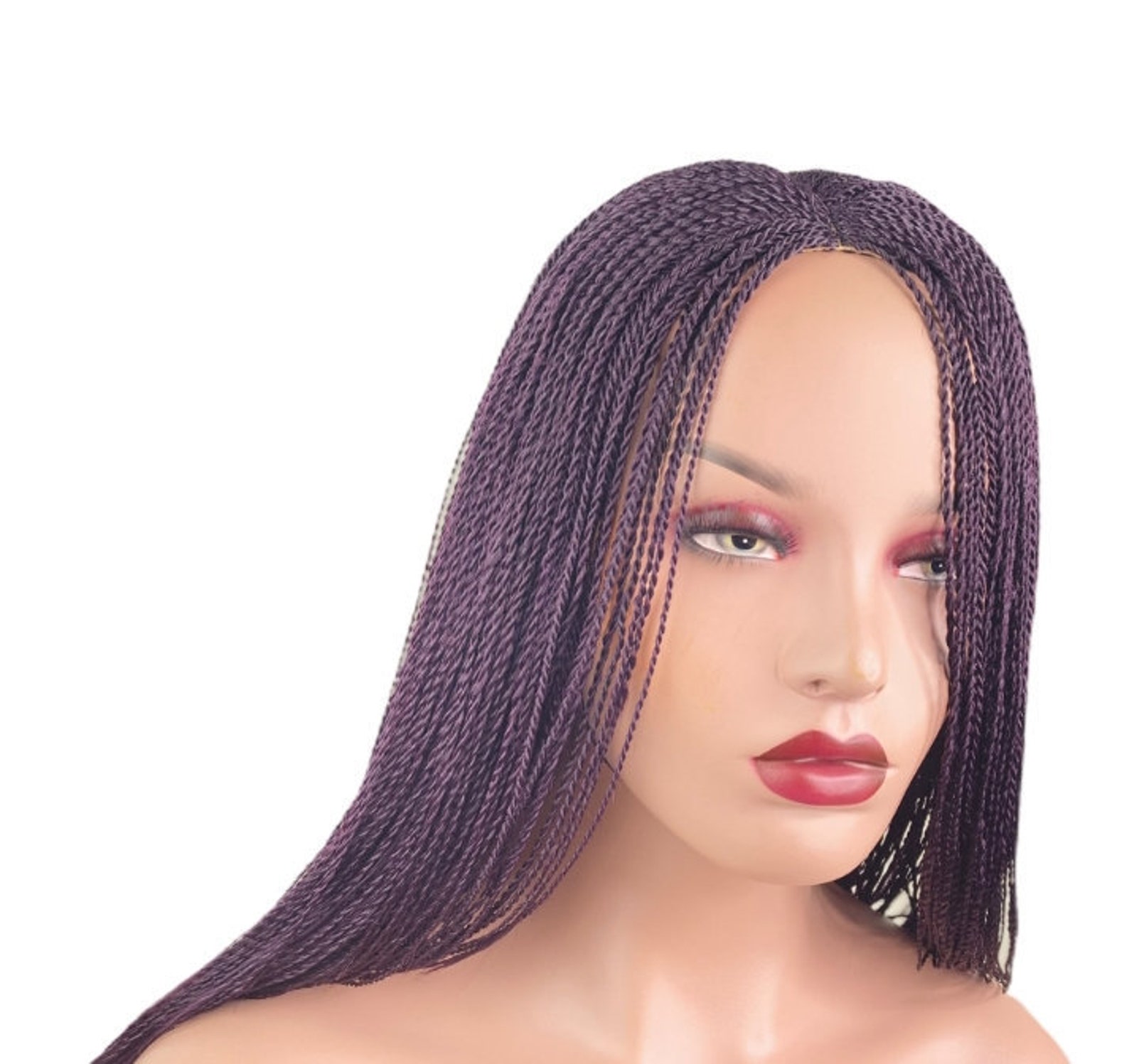 Lightweight Twist Braid Wig Conrow Twist Purple Hair Etsy