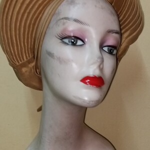 Tulbandpet, dameshoed, voorgestrikte hoofddoek, nud-tulband, tulband verfraaien, zendspoel, cartoonbruine hoofddoek, chemomuts, alopeciapet verfraaien