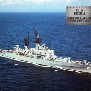 Personalized Metal CG 19 USS Dale Photo Wall Print