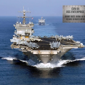 Personalized Metal CVN 65 USS Enterprise Photo Wall Print