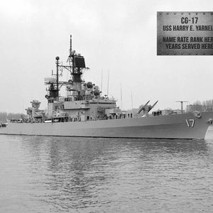 Personalized Metal CG 17 USS Harry E Yarnell Photo Wall Print