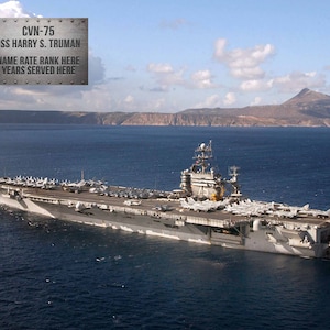 Personalized 8 x 10 CVN 75 USS Harry S Truman Photo Print
