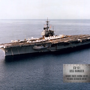 Personalized 8 x 10 CV 61 USS Ranger Photo Print