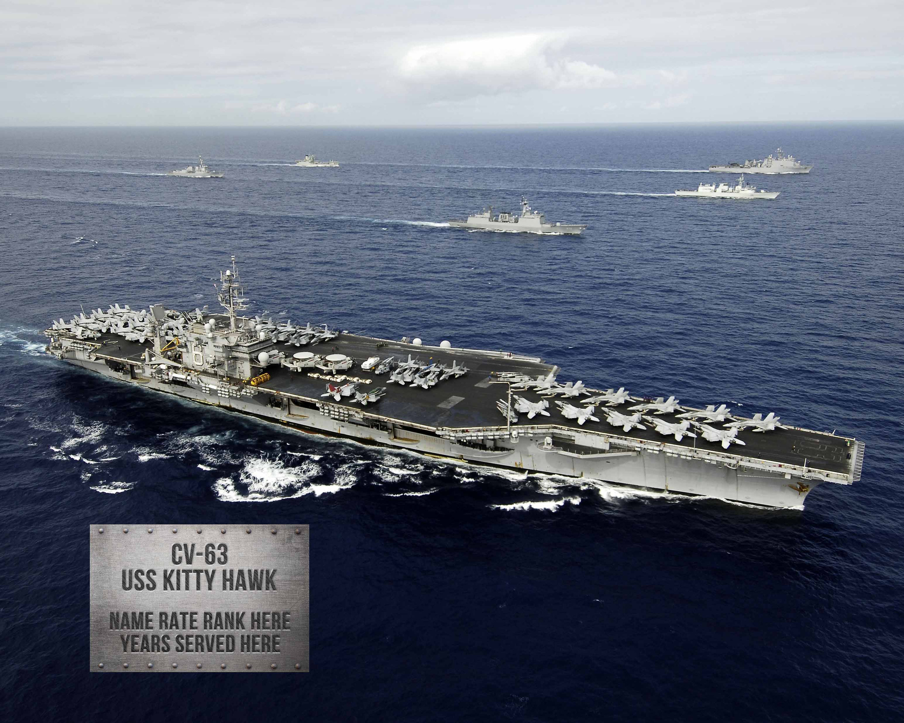 Personalized Metal CV 63 USS Kitty Hawk Photo Wall Print - Etsy