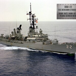 Personalized 8 x 10 DDG 22 USS Benjamin Stoddert Photo Print