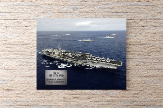 Personalized Metal CV 63 USS Kitty Hawk Photo Wall Print - Etsy