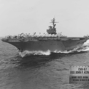 Personalized Metal CVA 67 USS John F Kennedy Photo Wall Print