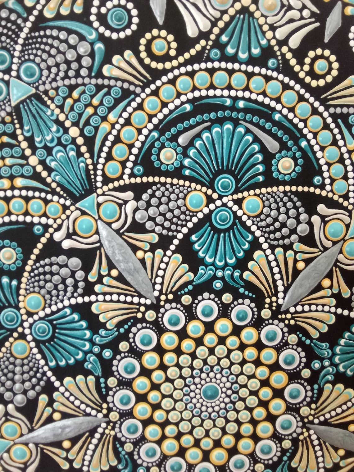 Mandala Wall Art Mandala Canvas Painting Dot Mandala Canvas Etsy