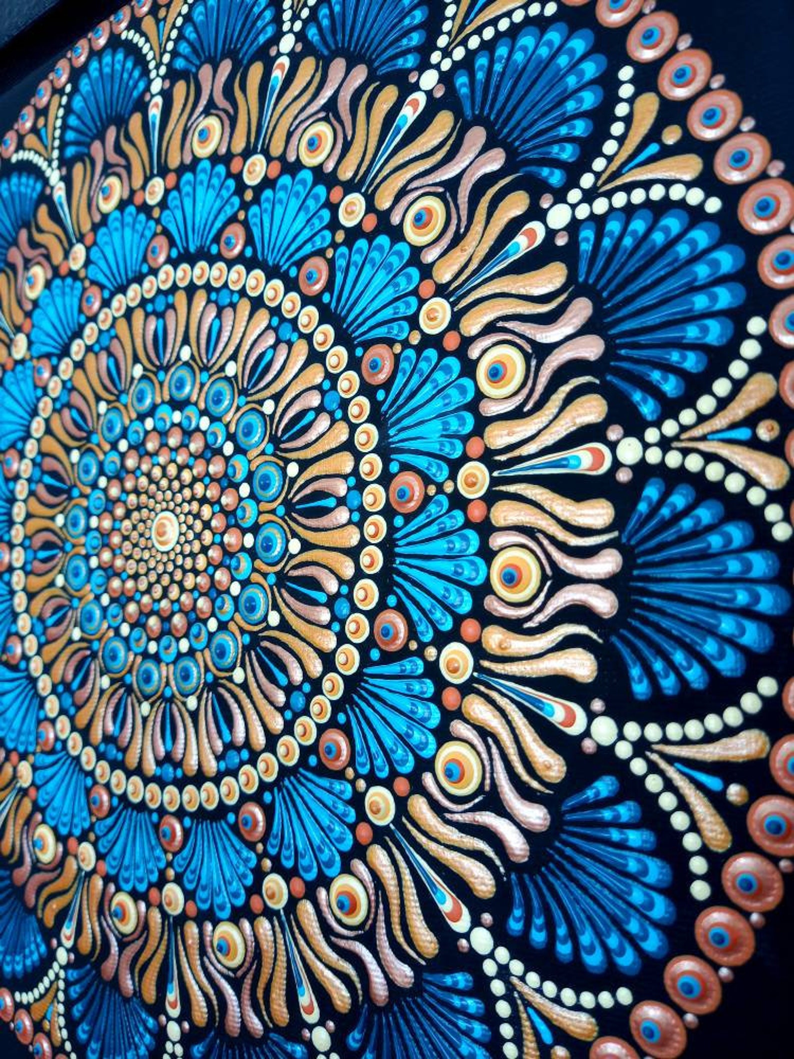 Mandala Wall Art, Mandala Canvas Art, Painting on Canvas, Hand Painted Mandala, Canvas Wall Art