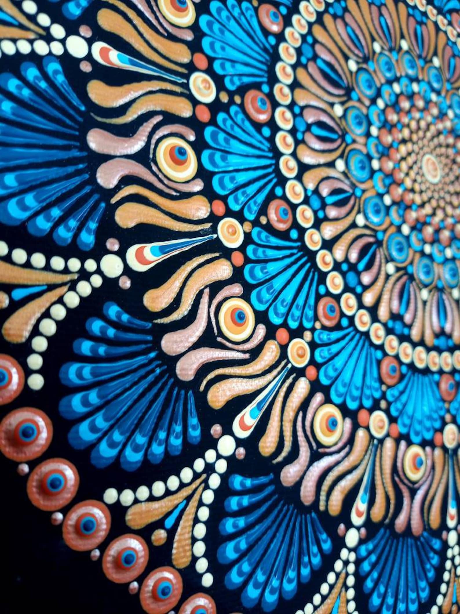 Mandala Wall Art, Mandala Canvas Art, Painting on Canvas, Hand Painted Mandala, Canvas Wall Art