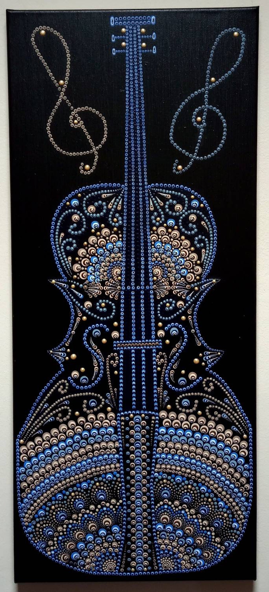 Violin instrument mandala wall art Canvas wall art Acrylic Etsy