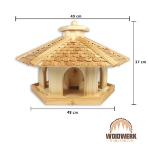 Premium Vogelhaus V52 Lärchenholz Vogelhäuser Vogelfutterhaus Vogelhäuschen Bild 4