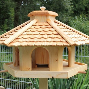 Premium Vogelhaus V52 Lärchenholz Vogelhäuser Vogelfutterhaus Vogelhäuschen Bild 1