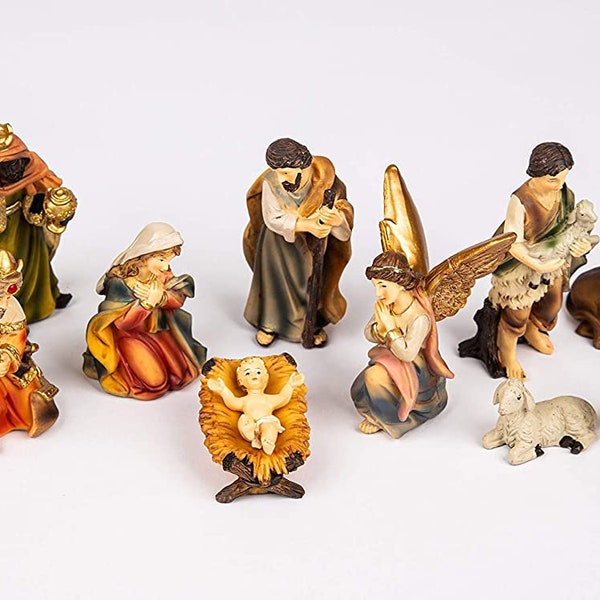 Krippenfiguren 9cm (KF6) für Weihnachtskrippe Figuren Krippe Krippenstall Weihnachten Weihnachtskrippen Deko