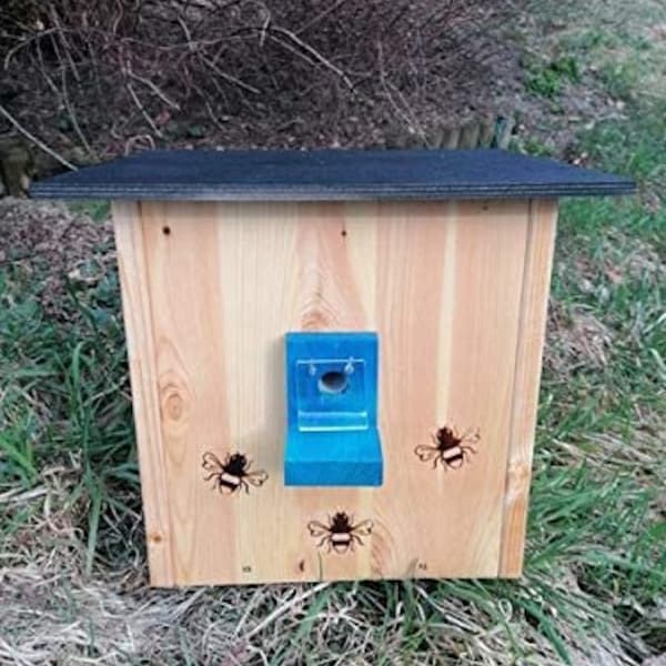 XXXL Premium Hummelhaus (H6) Hummelkasten, Hummelhotel, Hummelpension  Wachsenmottensperre Insektenhotel Bienenhaus