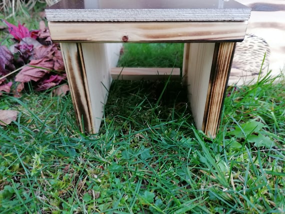 Hôtel à Hérissons XXXL Avec Entrée Labyrinthe | Abri Jardin Protection Animaux, Toit Amovible & 2 Mangeoires