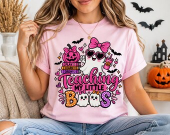 Teaching My Little Boos PNG | Halloween Preschool Teacher Design (Digital Download)