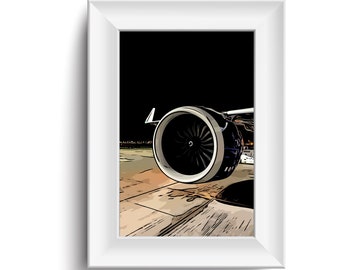 Airbus A321 over Charlotte Multi-Piece Wood Wall Art