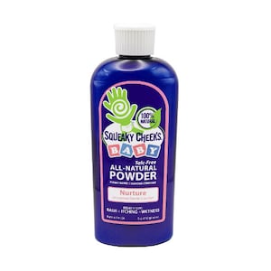 Squeaky Cheeks All Natural Talc and Scent Free Body and Baby Powder, Safe for Infants, Children and Adults with Sensitive Skin- Baby Powder