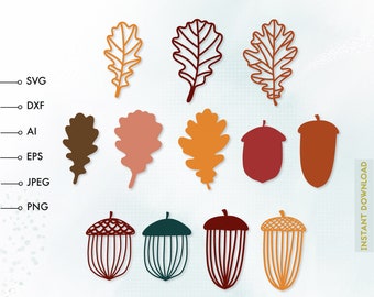 Oak Leaf Clipart Etsy