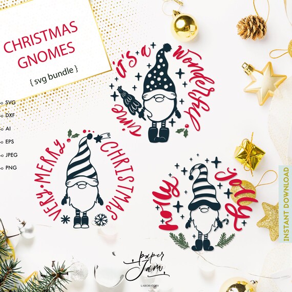 Christmas Gnome Svg Christmas Bundle Svg Merry Christmas Etsy