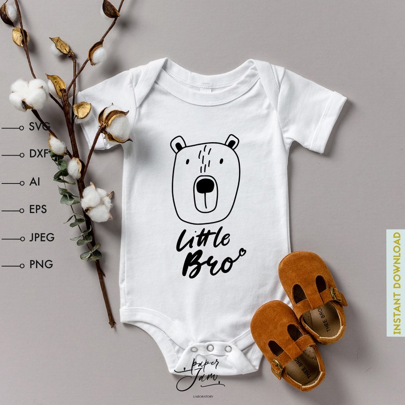 Download Little bro svg baby boy svg cute bear svg little brother ...