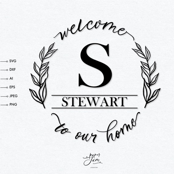 Download Family monogram SVG DXF EPS Welcome svg last name svg | Etsy