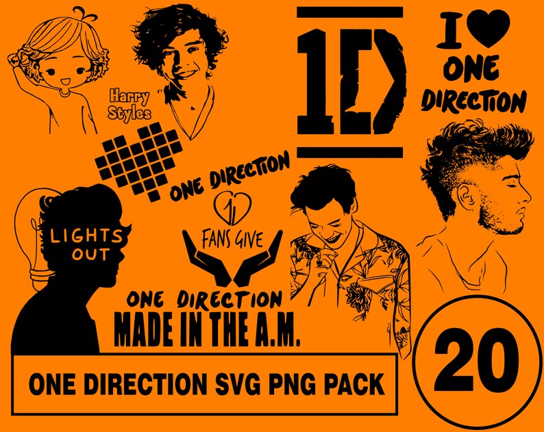 Download Designs Inspired By One Direction SVG PNG 20 Design Bundle ...