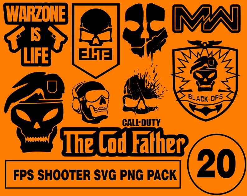 Download FPS Shooter SVG PNG 20 Design bundle Gaming svg gamer svg ...