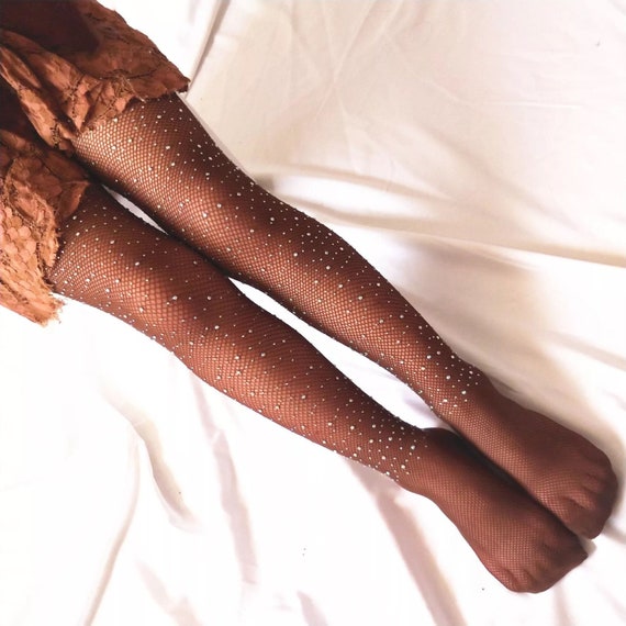 Brown Bling Tights Glitter Tights Brown 