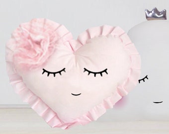 Heart Cushion, Heart Pillow, Heart Shaped Pillow, Decorative Heart, Pillow Nursery Heart, Decor Kids Room, Decor Kids, Cushion baby gift.