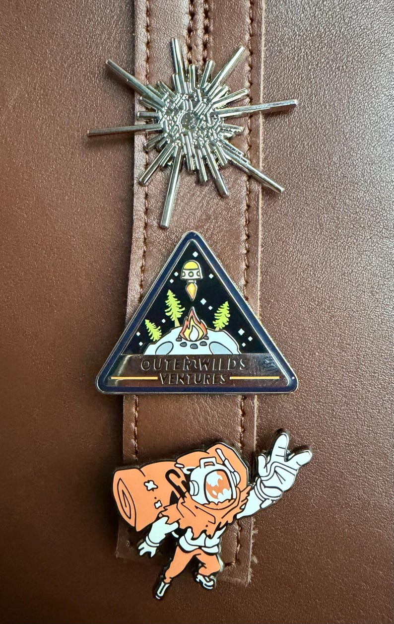 Outer Wilds Inspired Astronaut Hatchling Protagonist Space Hard Enamel Pin image 5