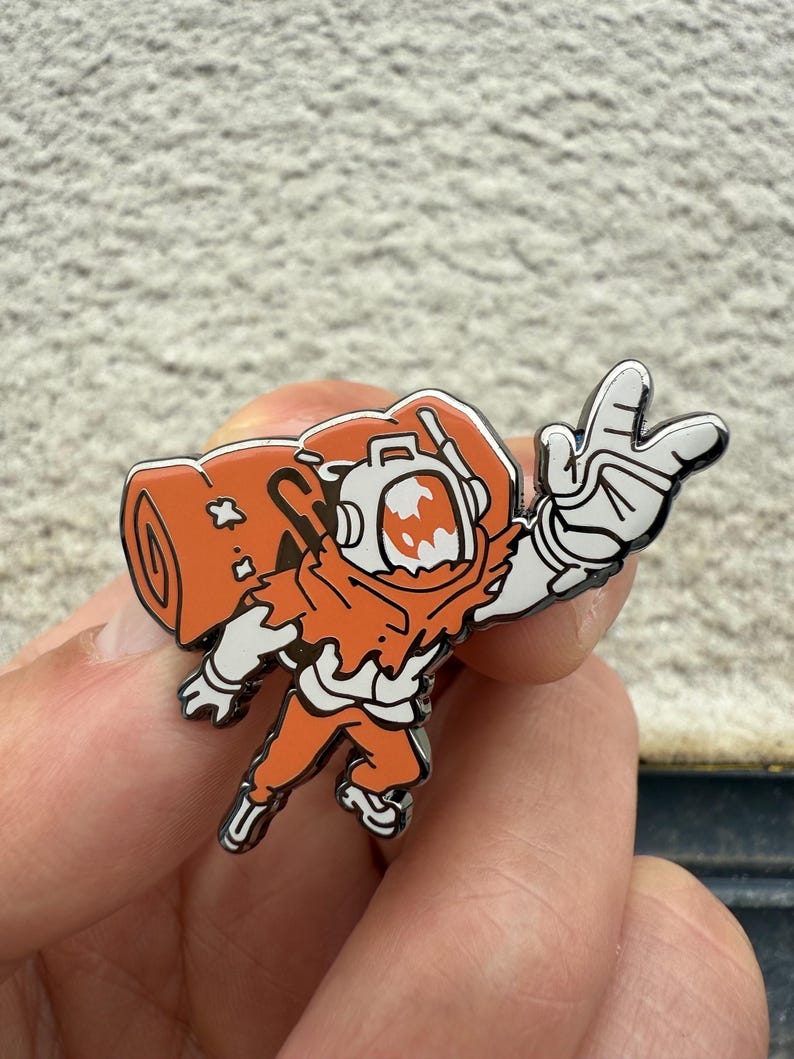 Outer Wilds Inspired Astronaut Hatchling Protagonist Space Hard Enamel Pin image 3