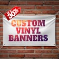Custom Vinyl Banners 13oz/18oz Personalized Banners for Business, Events, Advertising, Birthdays Waterproof UV-Resistant for Indoor Outdoor