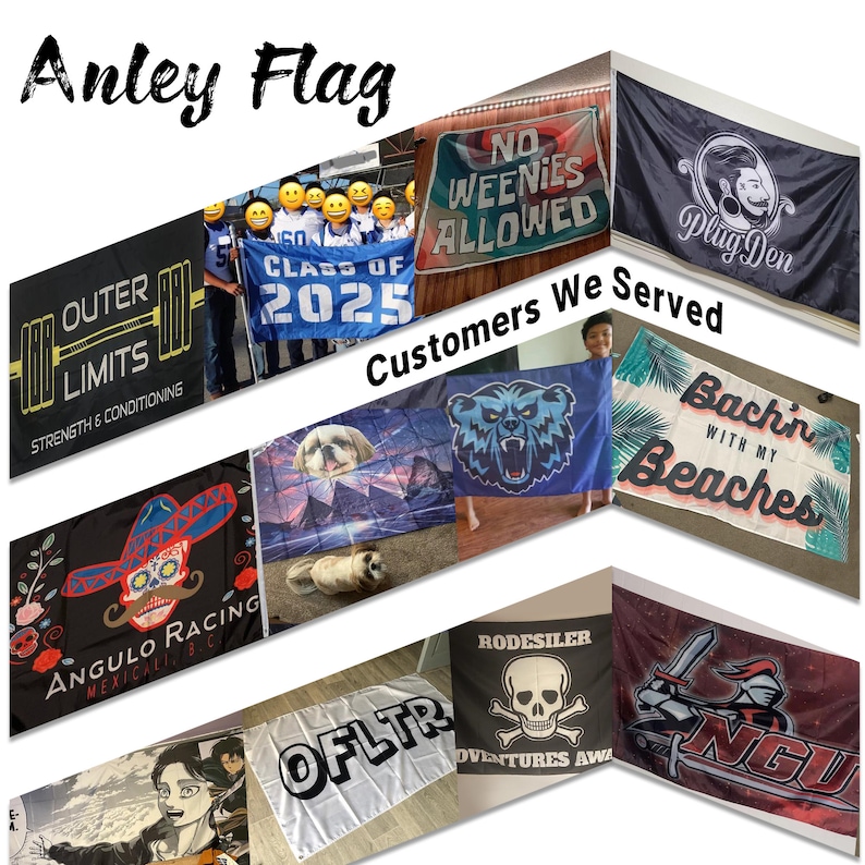 Custom Flag Polyester Single & Double Sided Advertising, Personalized Gift, Event Banner, Wall Decor Print Image, Logo, Text Anything image 7