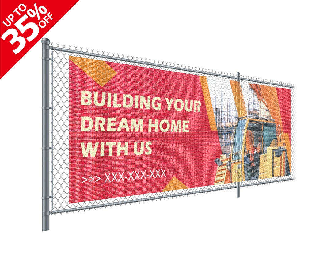 Custom Mesh Banner Personalized Advertising Event Banner Etsy
