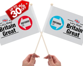 Custom Handheld Stick Flag Double-Sided Printed(Set of 12) - Personalized  Event Print Image Logo Customized Handheld Mini Flags