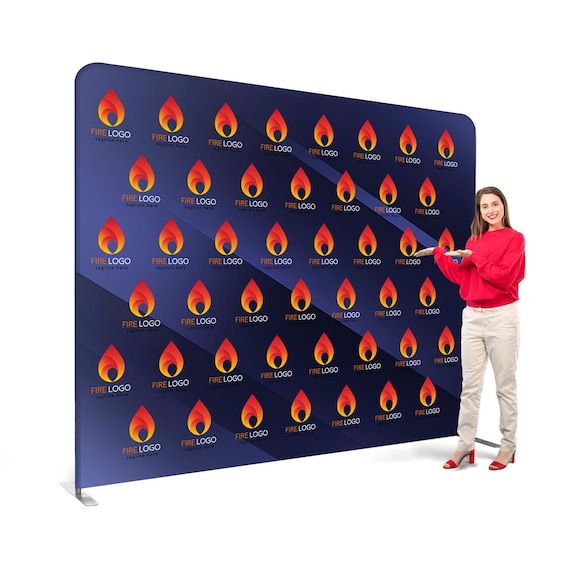 Custom Backdrop Banner – Portable Trade Show Display with Aluminum Frame