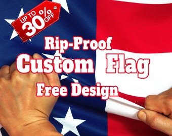 Custom Flag, Personalized Rip-Proof Outdoor Flag, Heavy-Duty Custom Printed Fabric Banner for Business Events & Displays