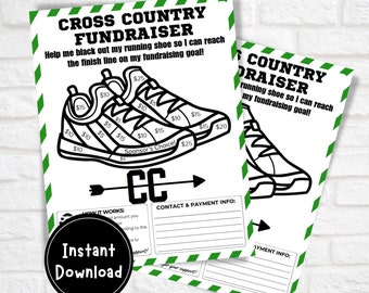 Cross Country Fundraiser, Color My Shoe, Fundraiser Flyer, Team