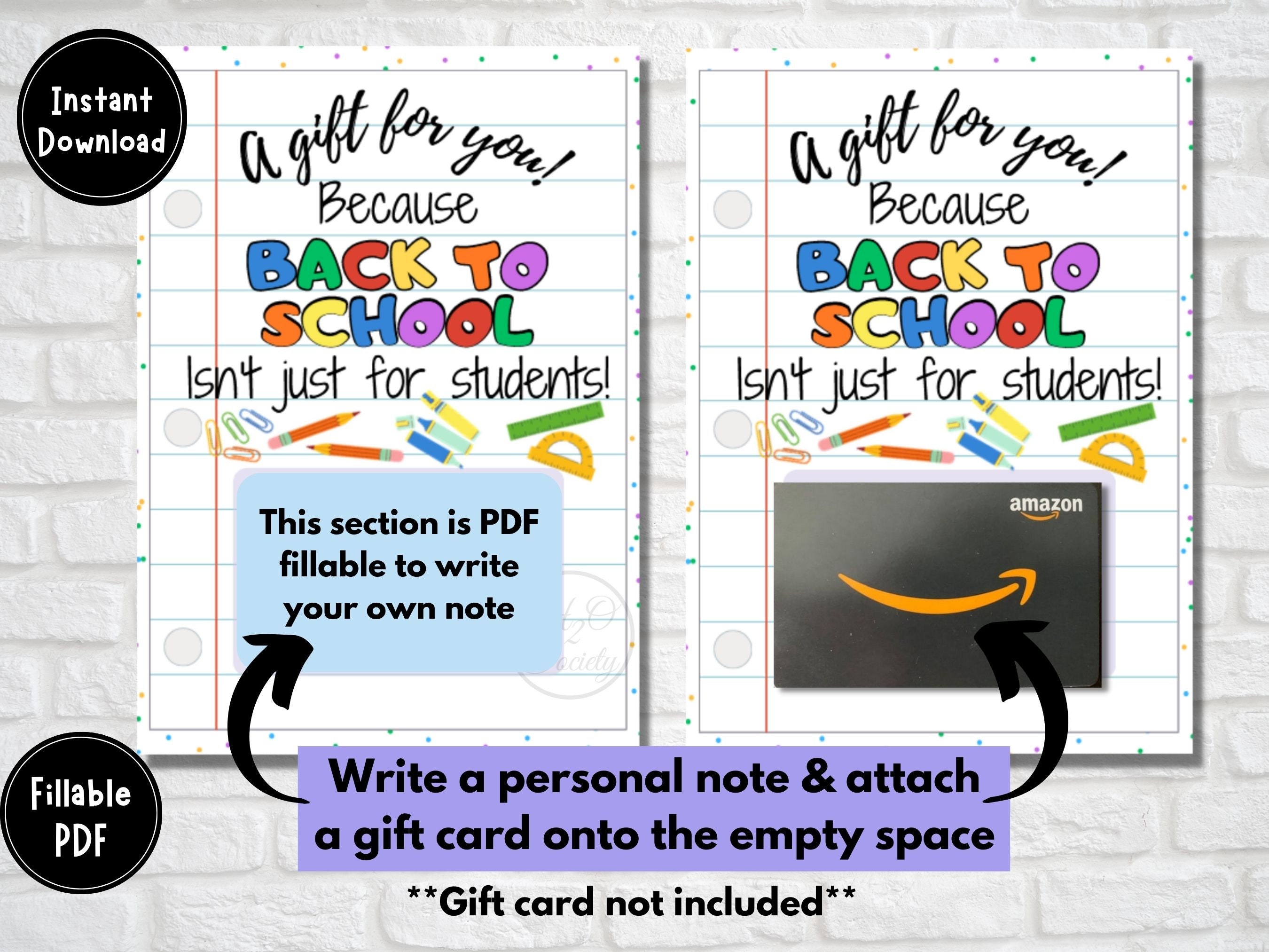 First Day of School Gift Card Holder, Back to School, Teacher ...