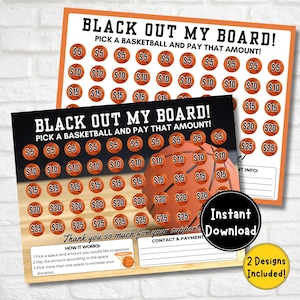 Basketball Fundraiser, Black Out My Board, Fundraiser Flyer, Team Fundraiser, Basketball Team, Sponsor My Season, Fundraiser Form, 8.5X11