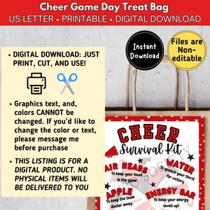 Cheer Survival Kit, Cheerleader Gifts, Gift Bag for Cheer, Cheer Camp ...